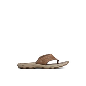 Sperry Outer Banks Flip Flop Brown | WDBQJL-498